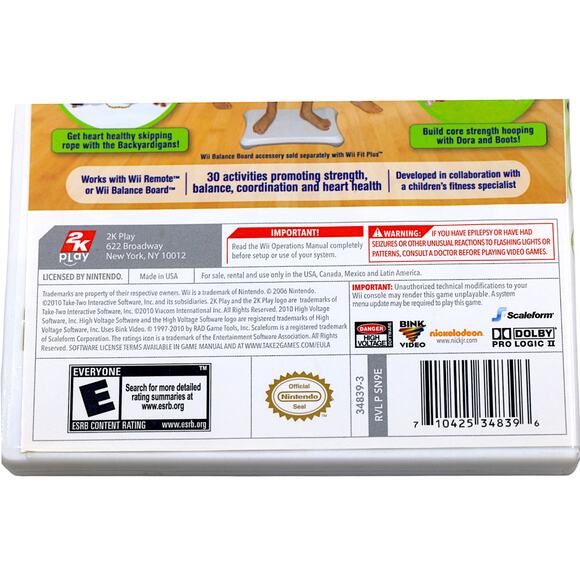 Nintendo Wii Nickelodeon Fit w/ Original Box & Manual - 2K Play - Picture 3 of 5